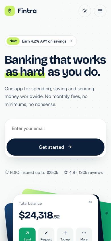 Fintra on mobile